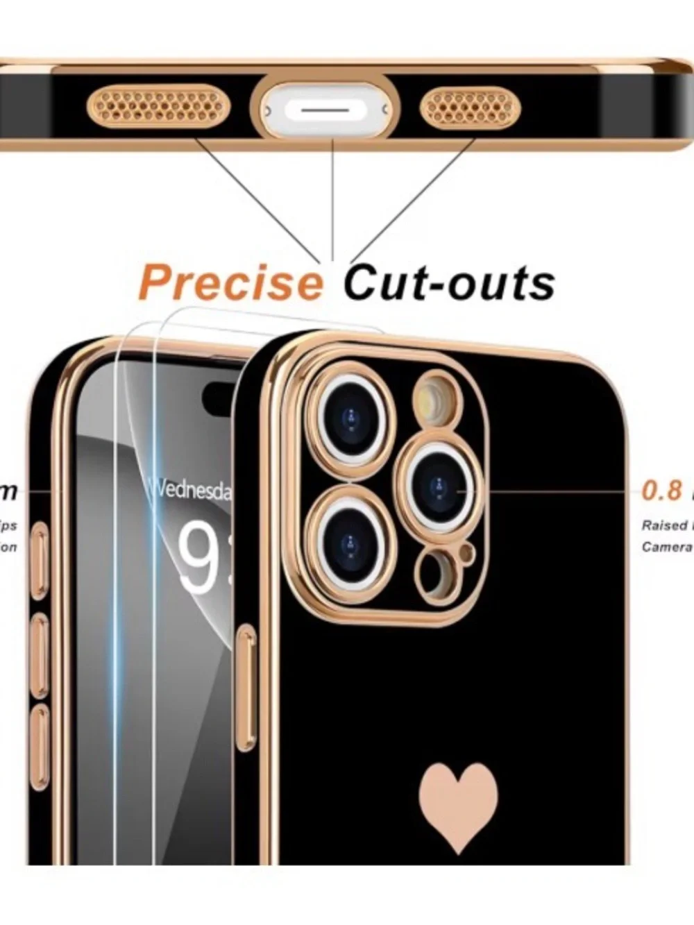 NWT-Teageo for iPhone 16 Pro Case with Screen Protector